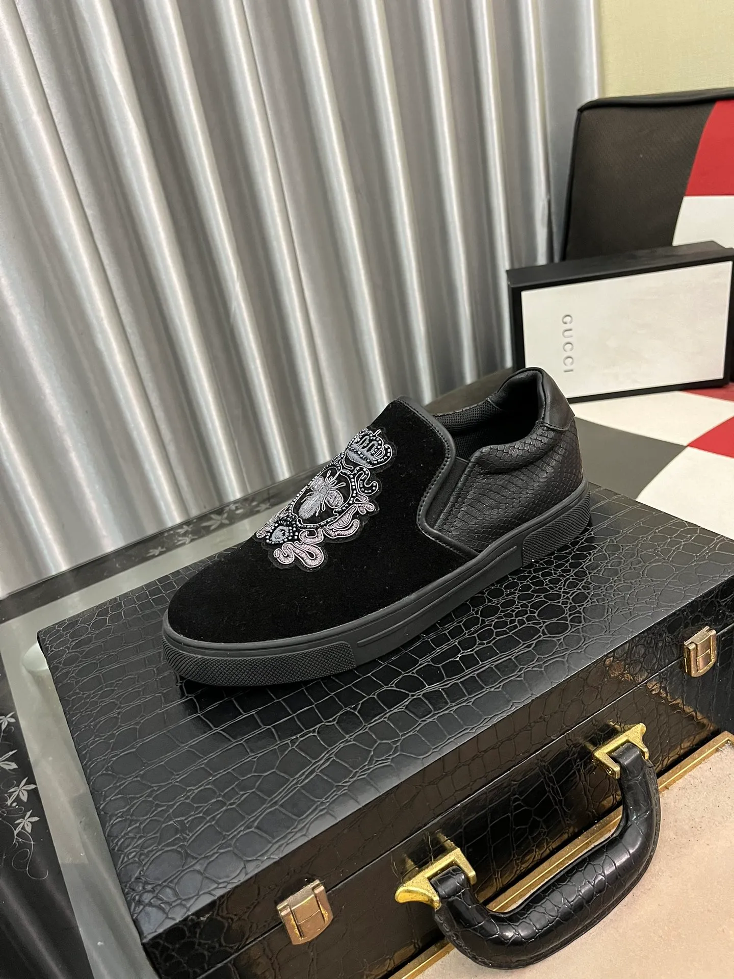 Men's Men's Shoes💰360⌚️⌚️《GUCCI》The latest hot-selling casual shoes, top brand [seduce] luxury~purchase, top~quality. Products sold at the counter [Qiang] The original fabric adopts 3D embroidery technology ➕ Comfortable sheepskin lining, available in 38-443️⃣ styles